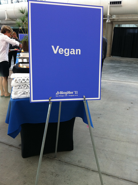 Vegan table at BlogHer 2011