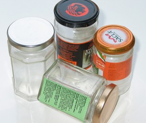 repurposed glass jars