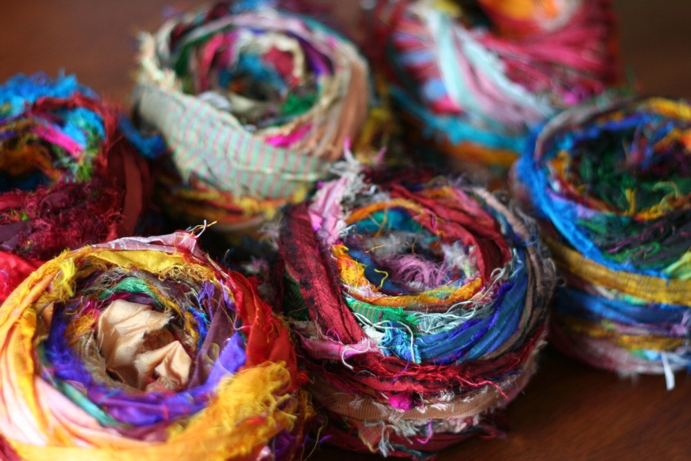 Recycled silk sari ribbon Nicole Snow