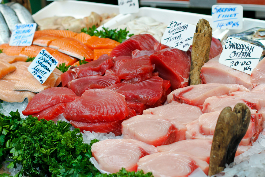 Fish market sustainable seafood