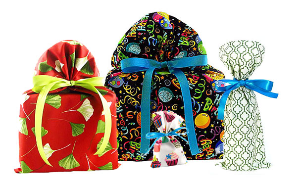 Groovy Green Livin Set reusable gift bags