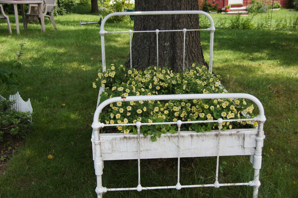 Groovy Green Livin repurposed flower bed