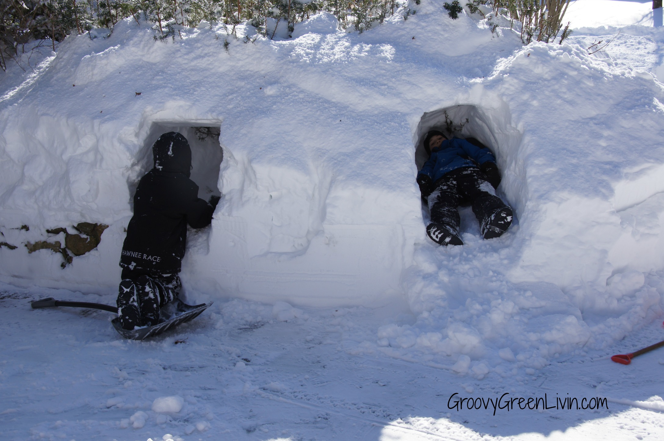 Groovy Green Livin snow tunnels