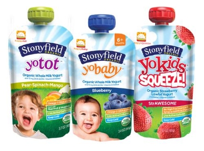 Stonyfield Re-sealable Yogurt Pouch Allows Kids to Come Back for More