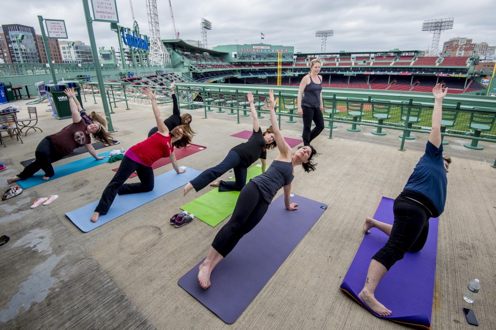 Groovy Green Livin Red Sox YOGA AT FENWAY