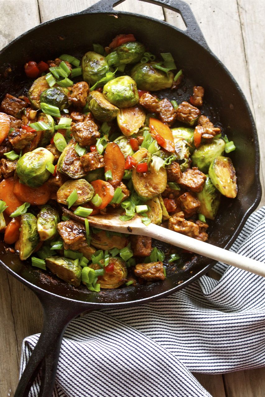 15 Minute Brussels Sprout & Tempeh Stir-Fry by In Pursuit of More