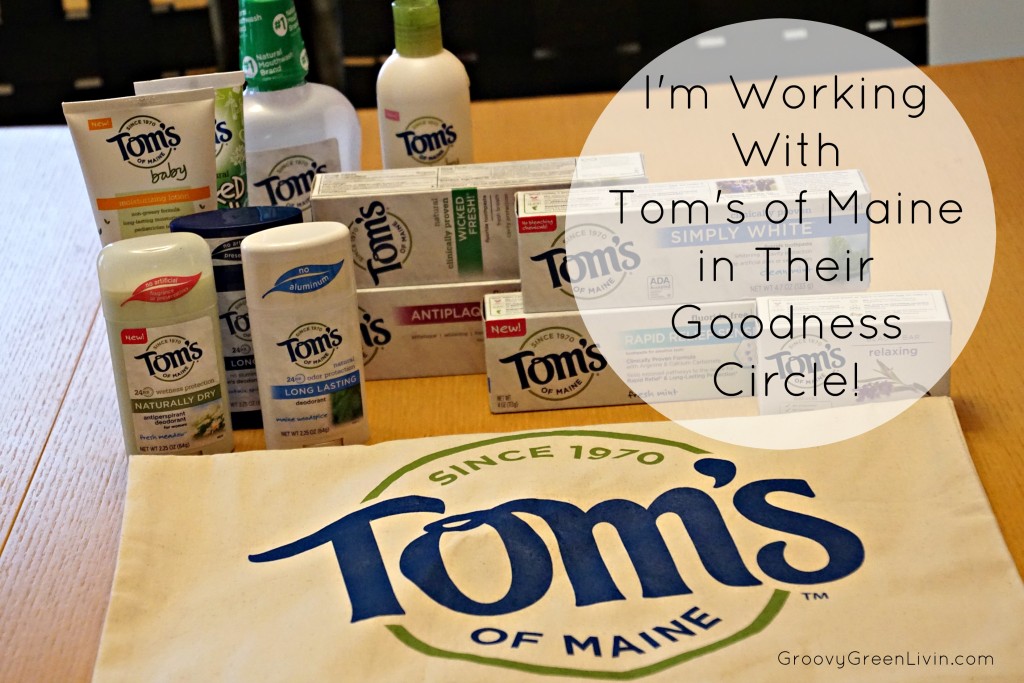 I'm Working With Tom's of Maine in Their Goodness Circle! Groovy Green Livin